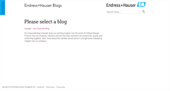 Desktop Screenshot of blogs.endress.com