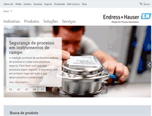Tablet Screenshot of br.endress.com